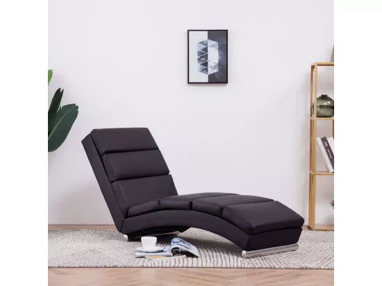 Prolenta Premium - Chaise longue Marron Similicuir
