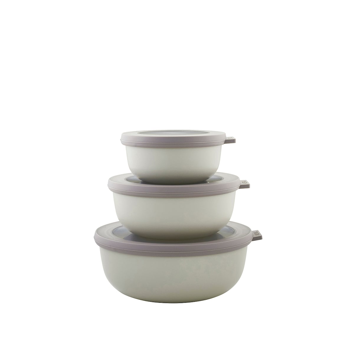 Mepal Cirqula low Bowl set 3 pcs Nordic white