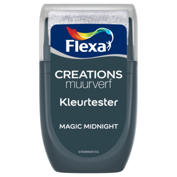 Flexa Creations muurverf kleurtester magic midnight mat 30ml