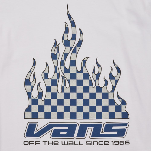 Vans - REFLECTIVE CHECKERBOARD FLAME SS - Blanc