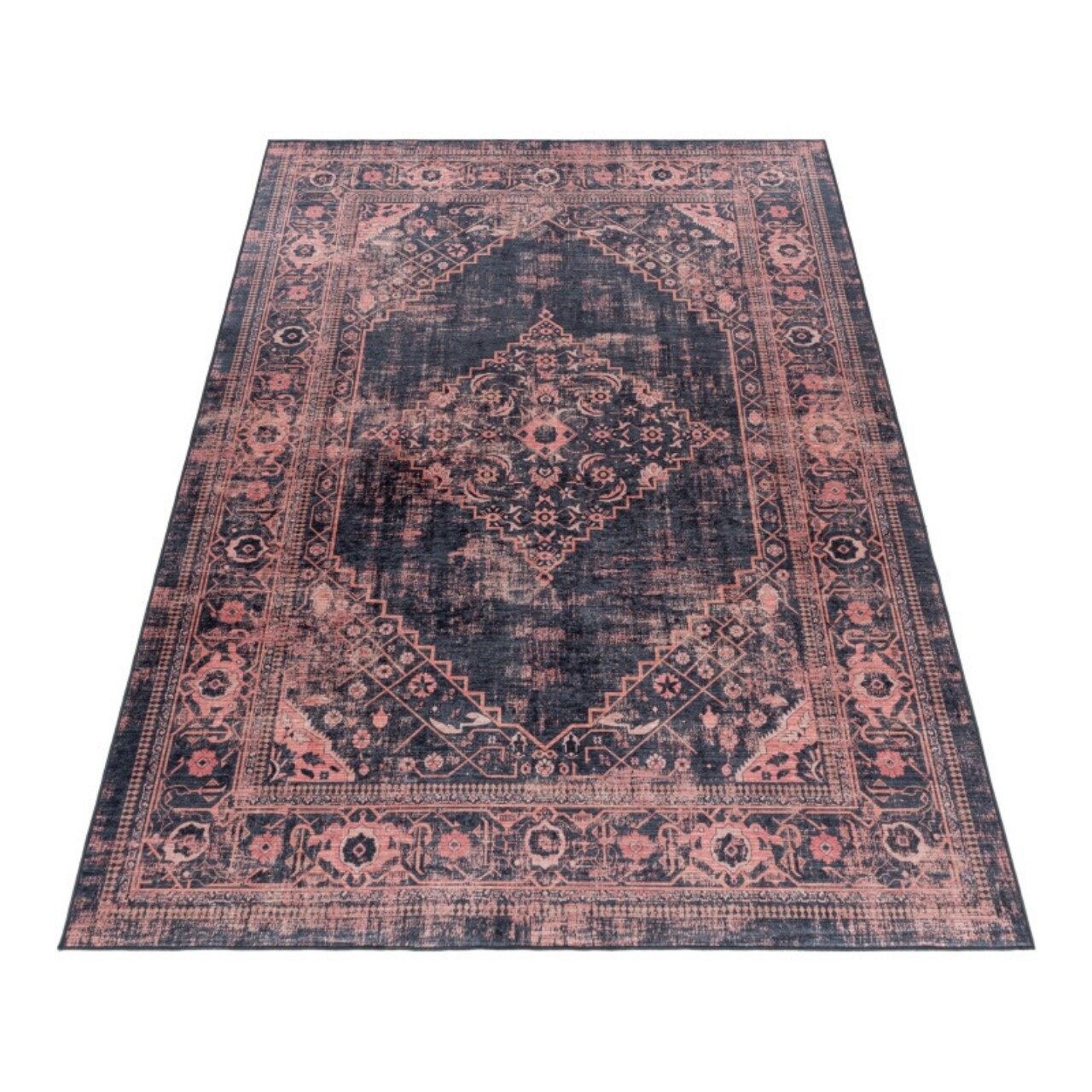 Antirutsch Vintage waschbarer teppich Wohnzimmerteppich Patchwork Mehrfarbig