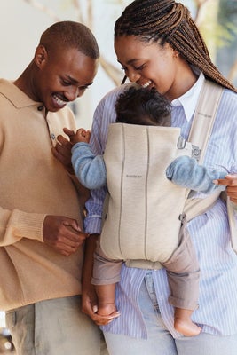 BabyBjörn Mini Bæresele 3D Jersey, Lysebeige