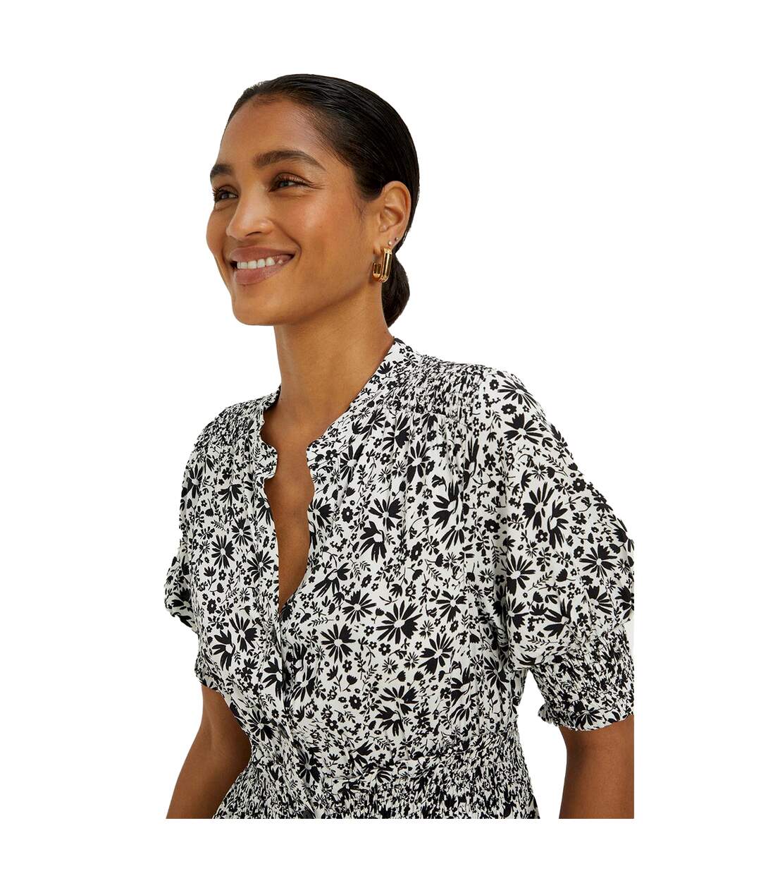 Dorothy Perkins - Robe chemisier - Femme (Noir / Blanc) - UTDP3582