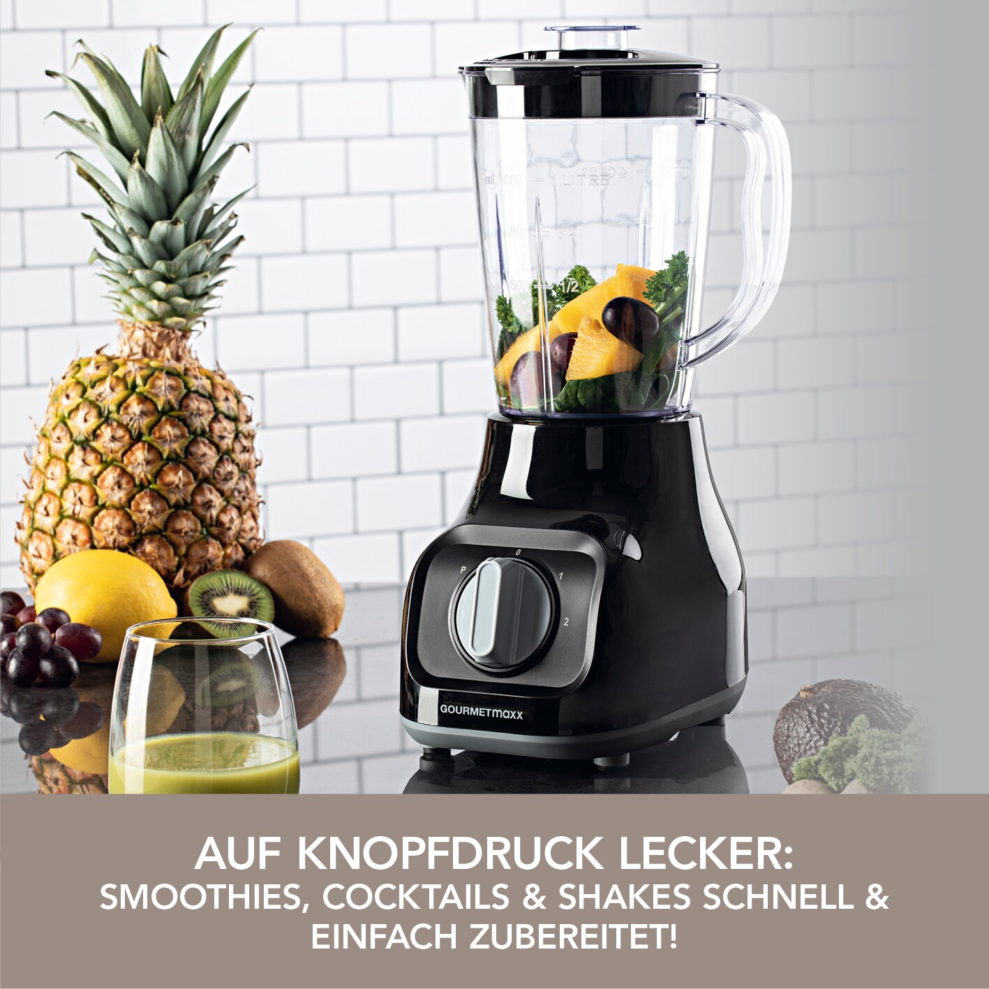 GOURMETmaxx Standmixer 350W schwarz