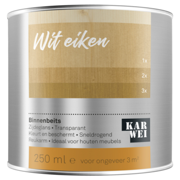 KARWEI binnenbeits transparant wit eiken 250 ml
