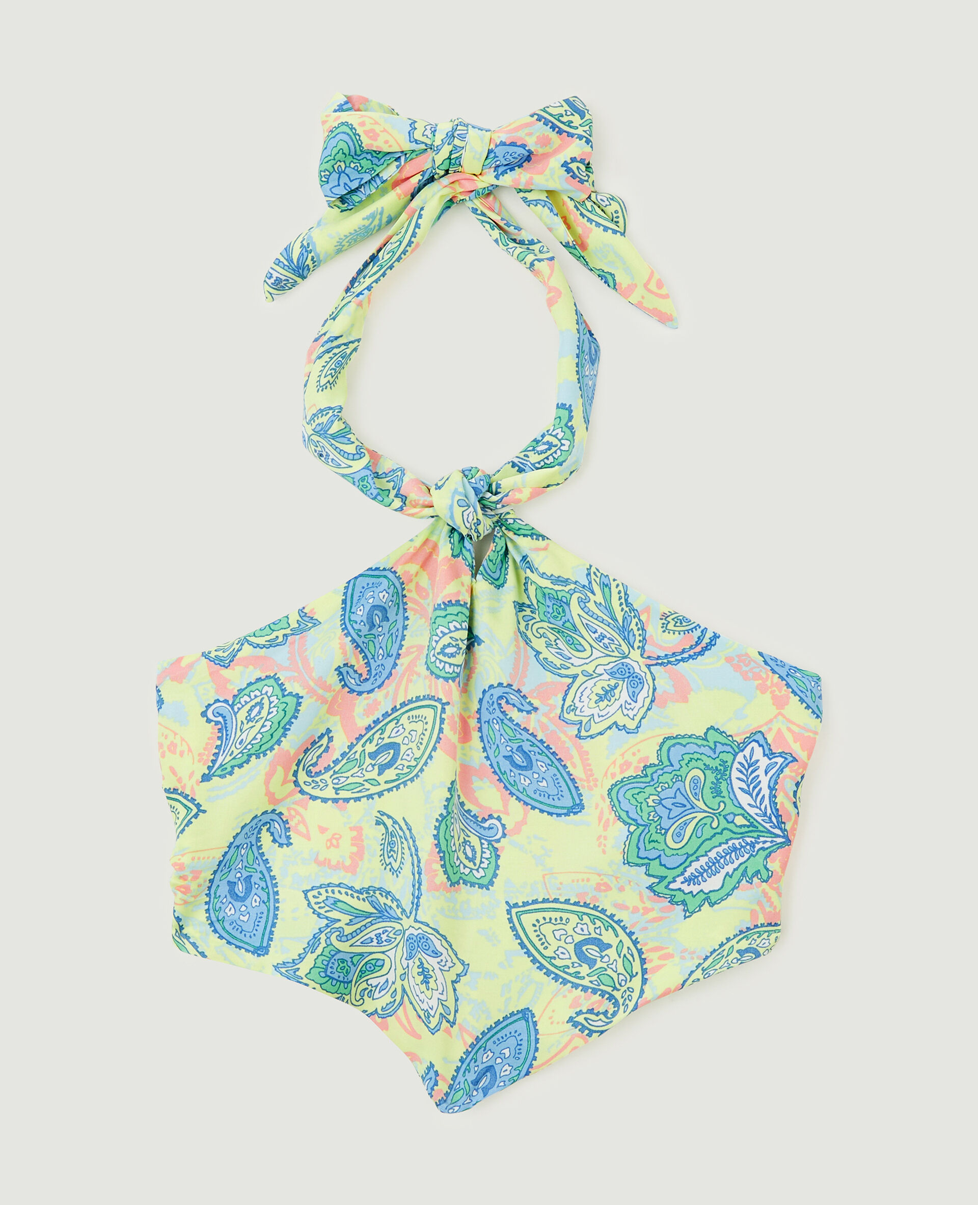 Top dos-nu esprit foulard - Jaune