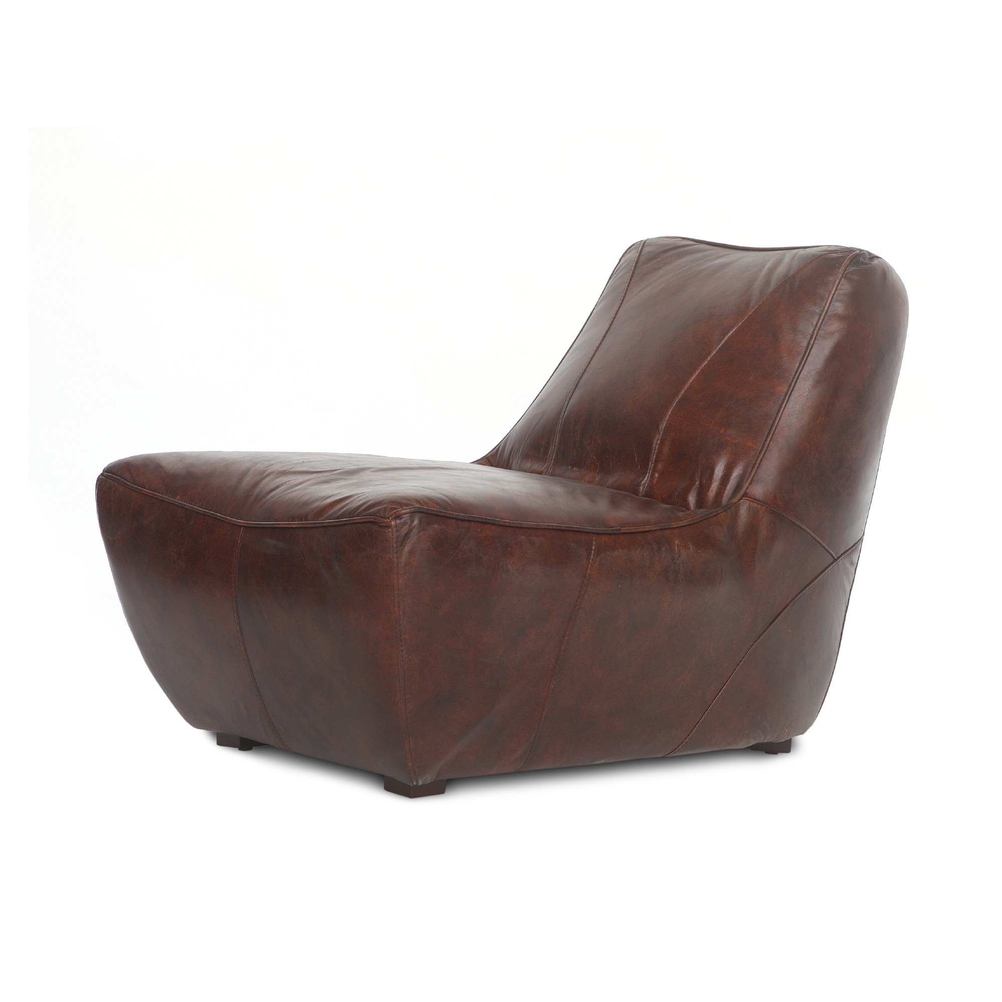 Ledersessel 'Callazzo' vintage, dunkelbraun, T 110 cm, B 71 cm, H 74 cm von fischer's lagerhaus