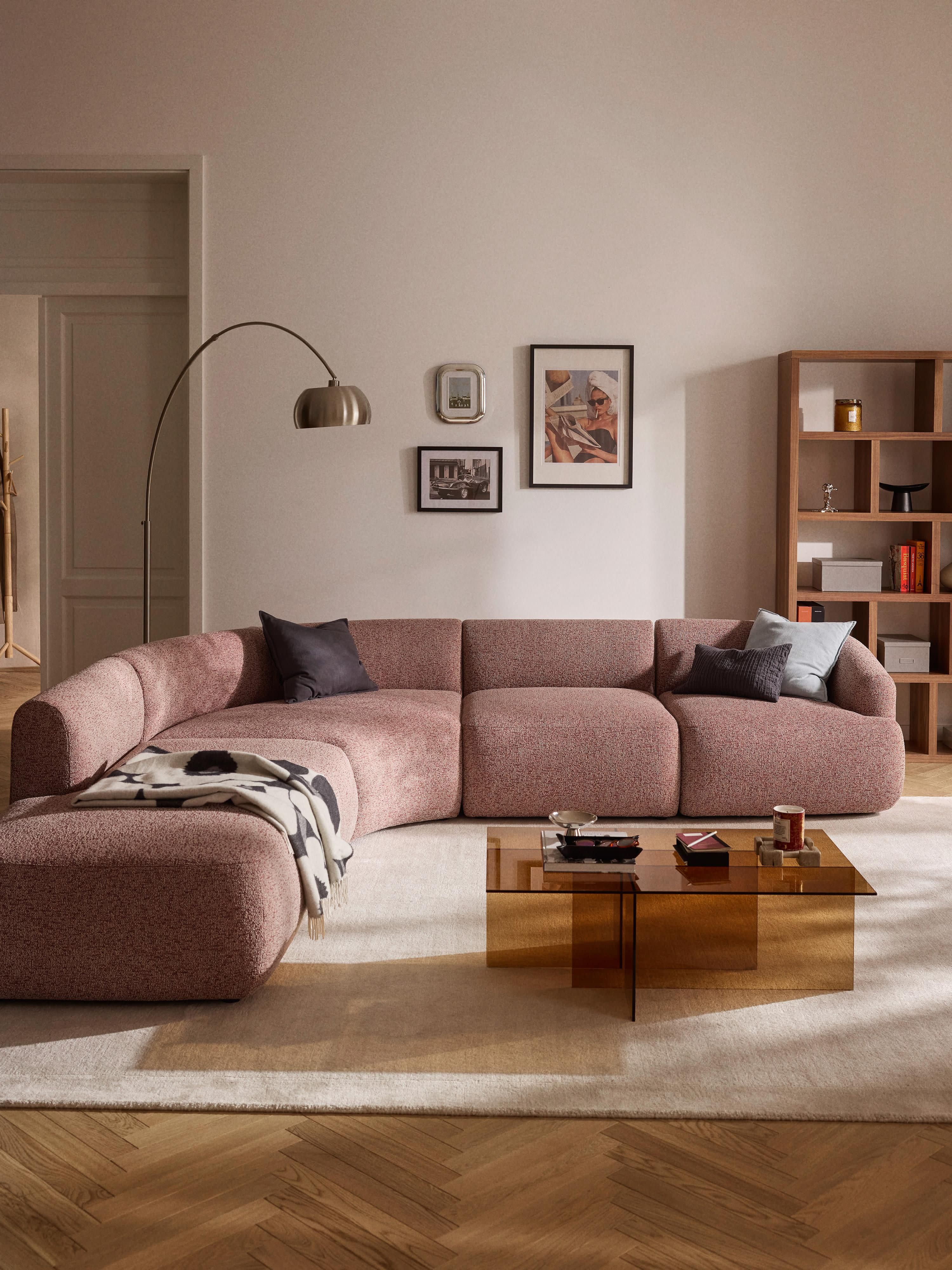 Modulaire bouclé hoekbank Sofia (4-zits)