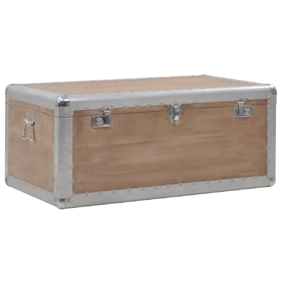 vidaXL Boîte de rangement - Bois de sapin