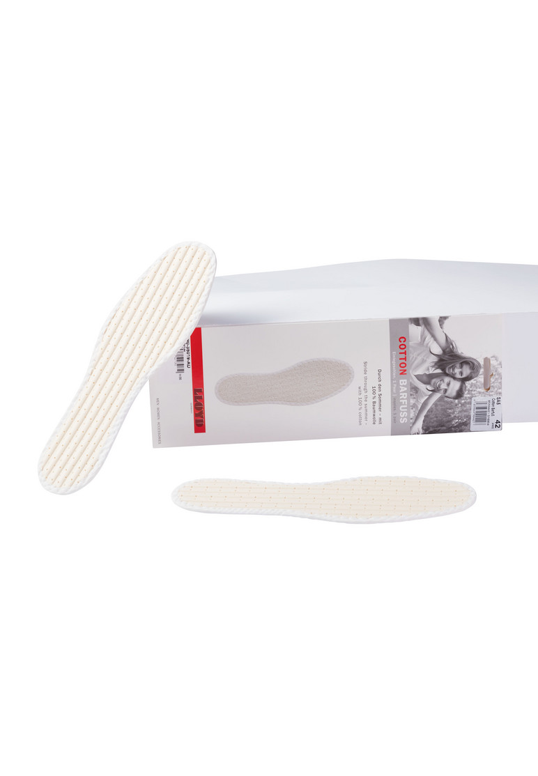 EINLEGESOHLEN COTTON BARFUSS Weiss