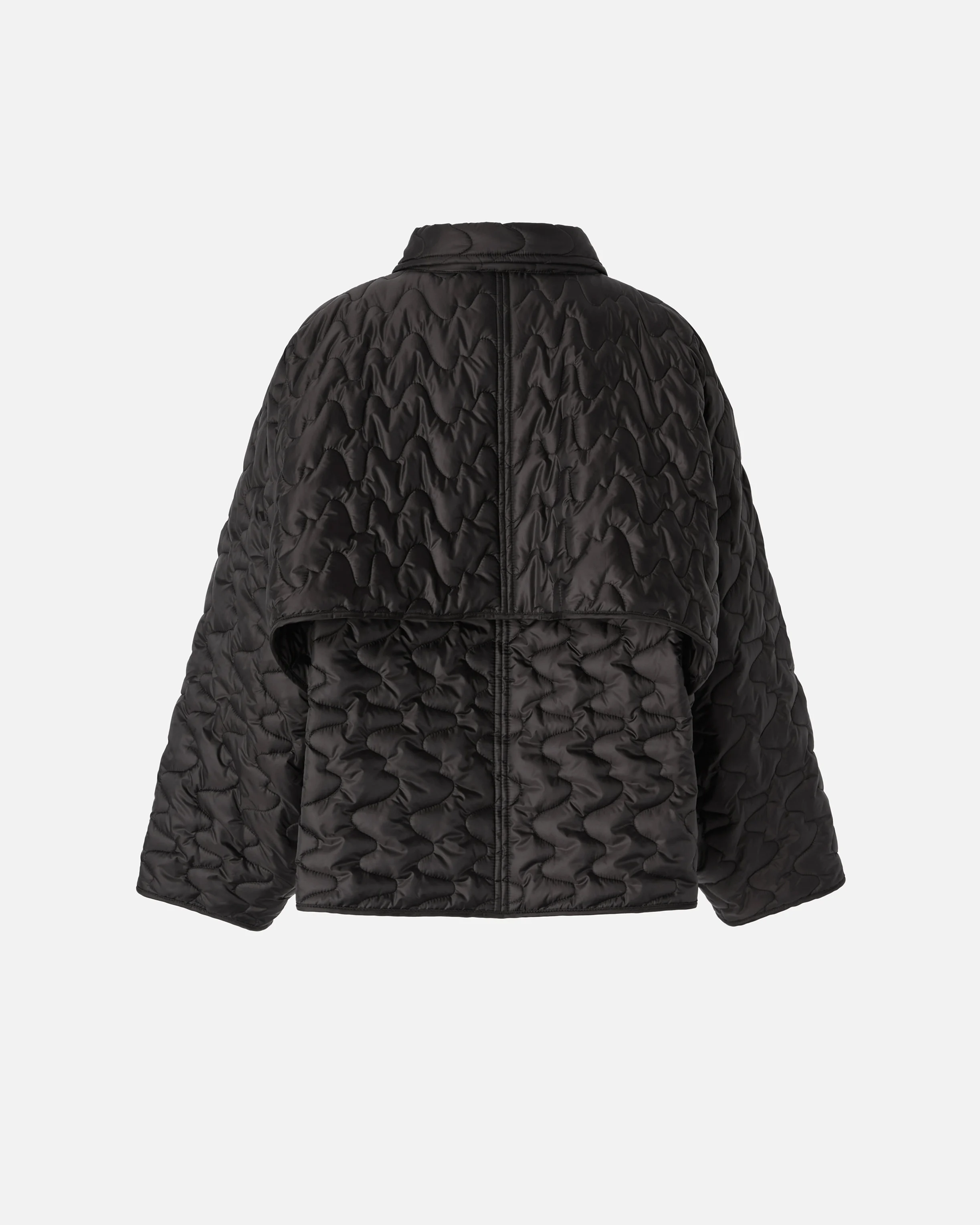 Veste rembourrée et matelassée à col chemise | Marron