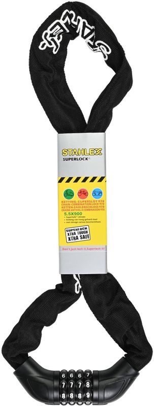 Stahlex Cijferslot - Gehard Staal - SuperSafe Cilinder - Canvas Hoes - 90 cm - Zwart