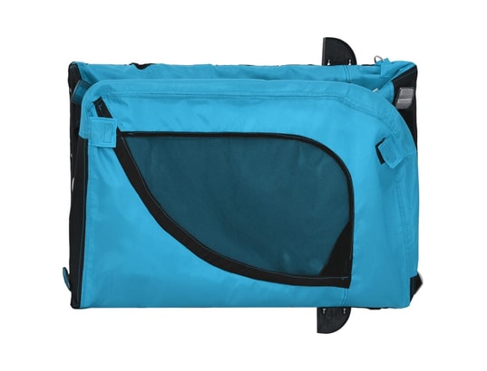 VIDAXL - Remorque de vélo pour chien bleu et noir tissu oxford et fer