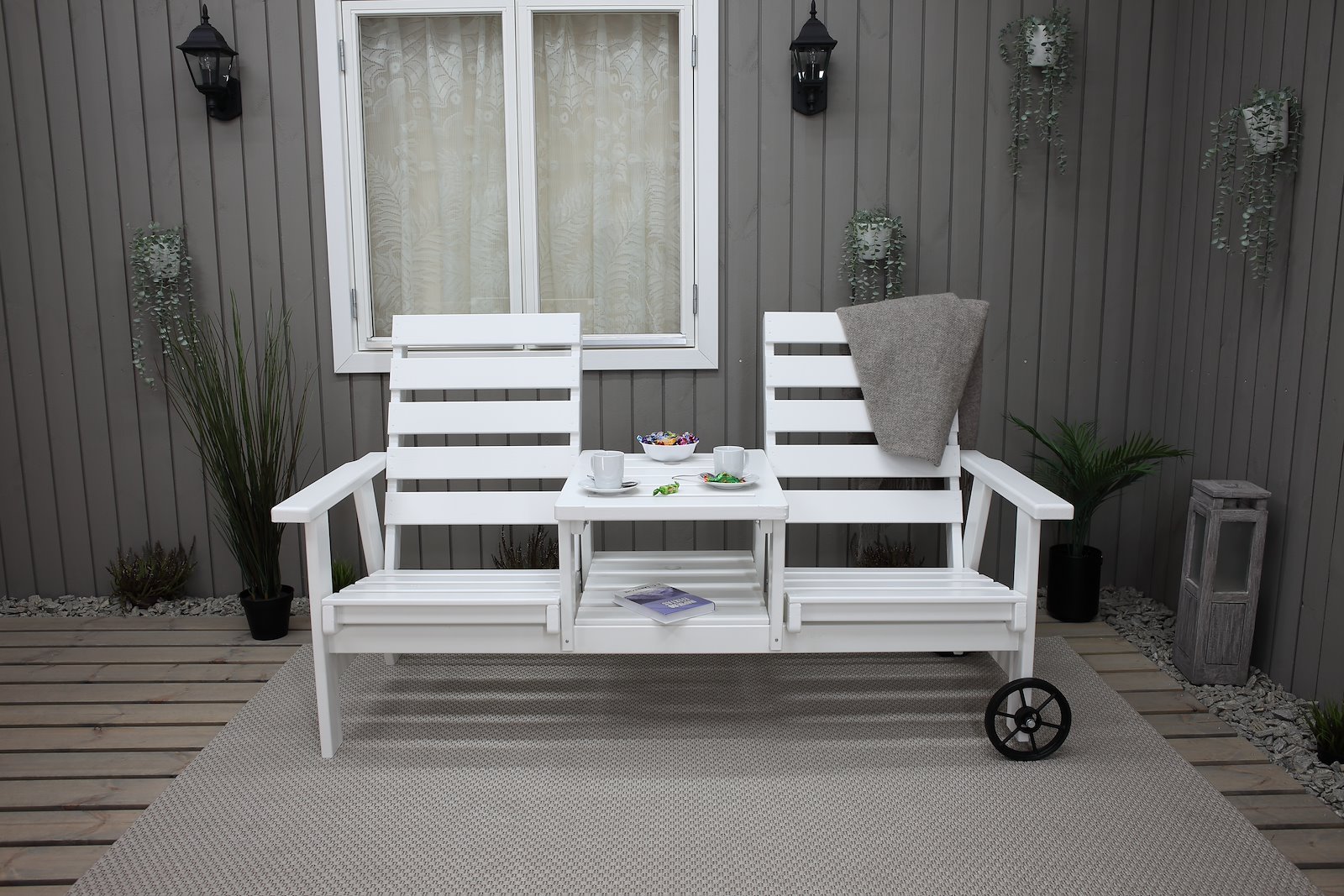 Risør duo sofa Hvitlasert furu heltre furu