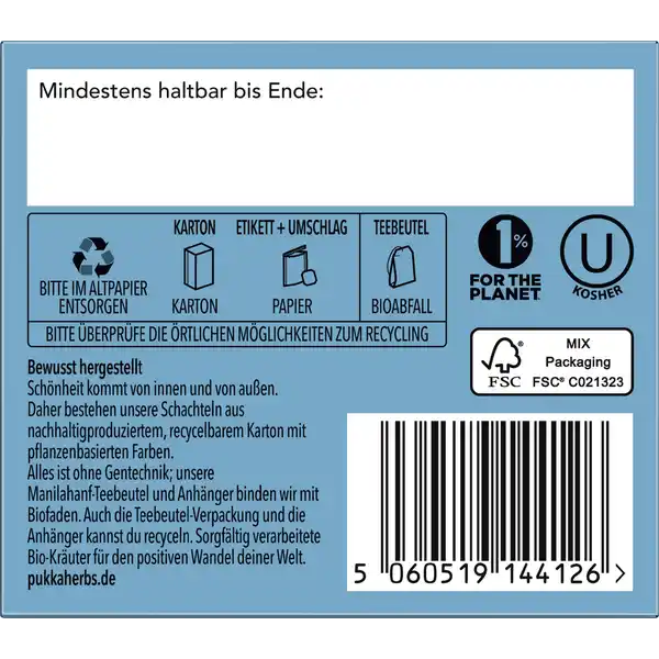 Bio-Kräutertee Feel New, mit Fenchel, Anis und Kardamom