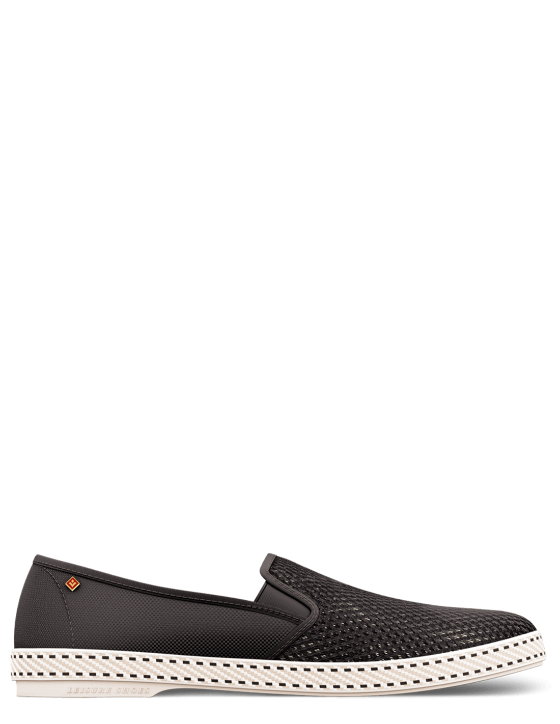 rivieras Espadrilles homme classic canvas & mesh noir