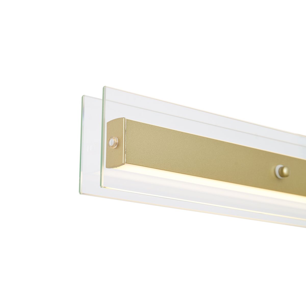 Moderne hanglamp messing met helder glas - Catch