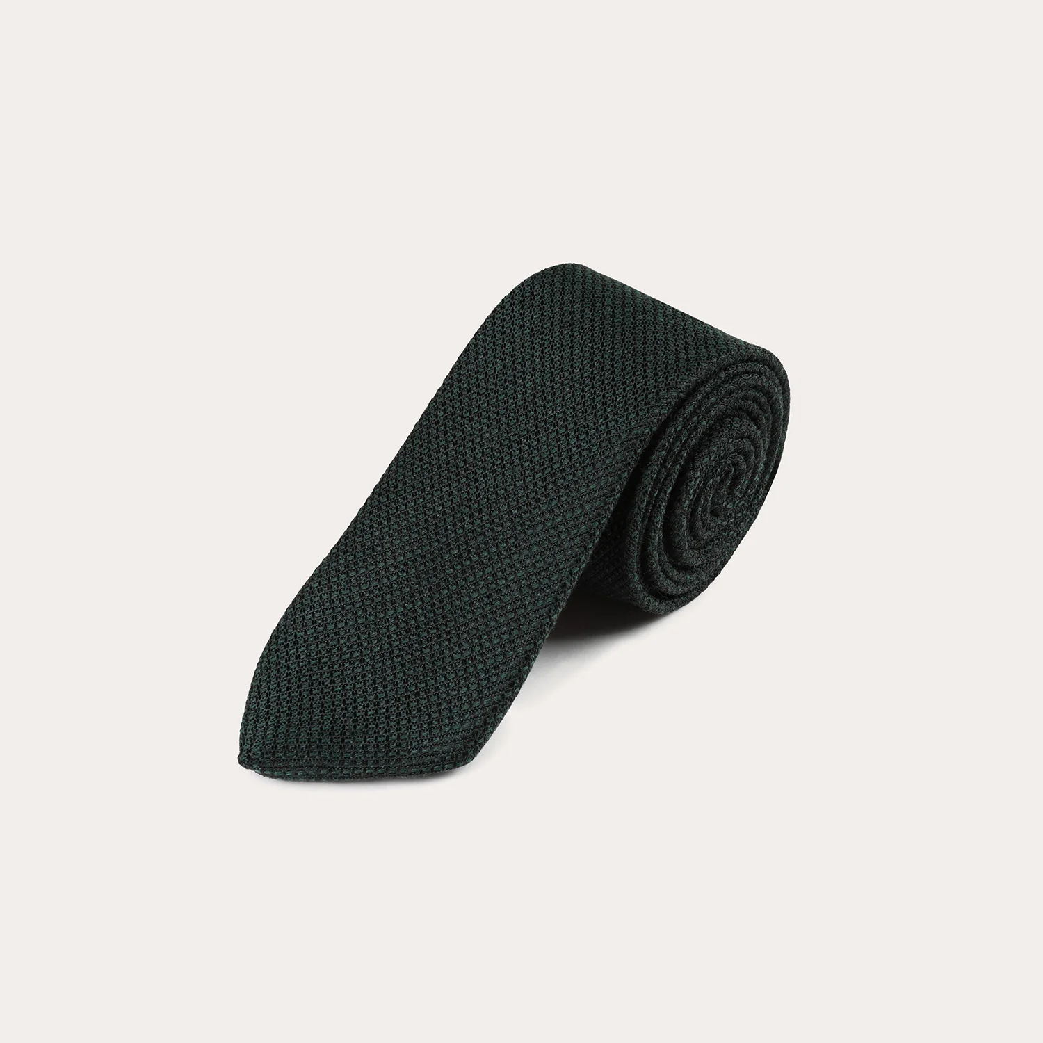 Green woven tie