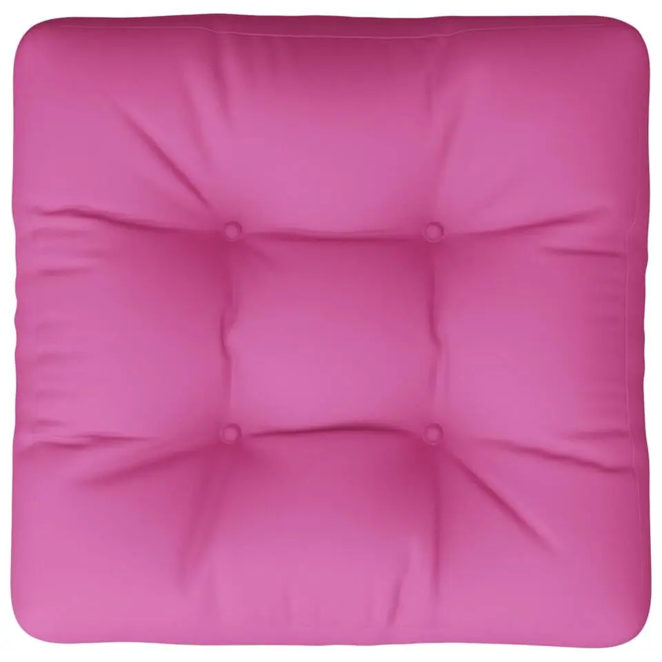 vidaXL - Palletkussen - Roze - Stof - 60 x 60 x 12 cm