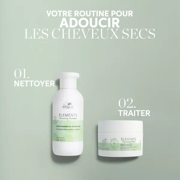 Wella Professionals Elements Shampoing régénérant sans sulfate pour tous types de cheveux 250ml
