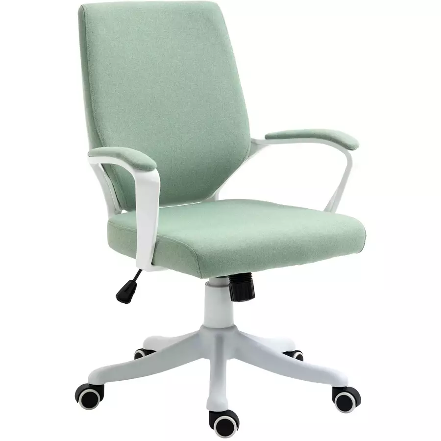 Vinsetto Bürostuhl ergonomisches liniendesign, weiche Polsterung grünweiß