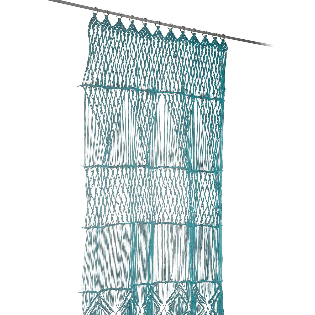 En Fil d'Indienne Rideau /portière en macramé Résille canard - 100x280 cm
