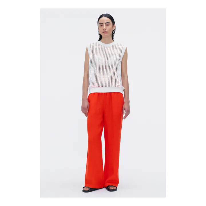 Our Sister Pull Sans Manches Margaret Lin et Coton | Blanc cassé