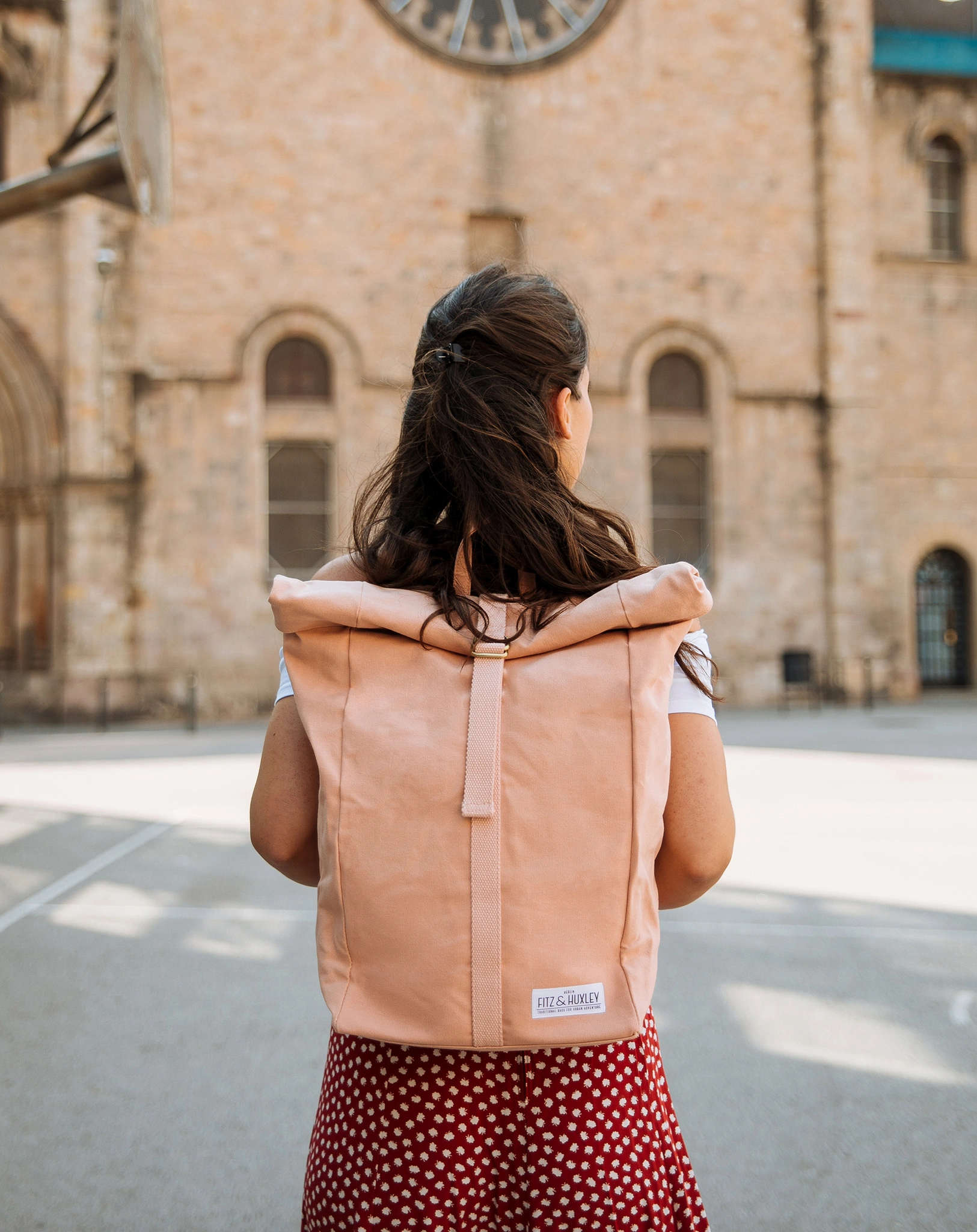 Fitz & Huxley Rolltop-Rucksack CONVEYOR 21l, vegan, rosa