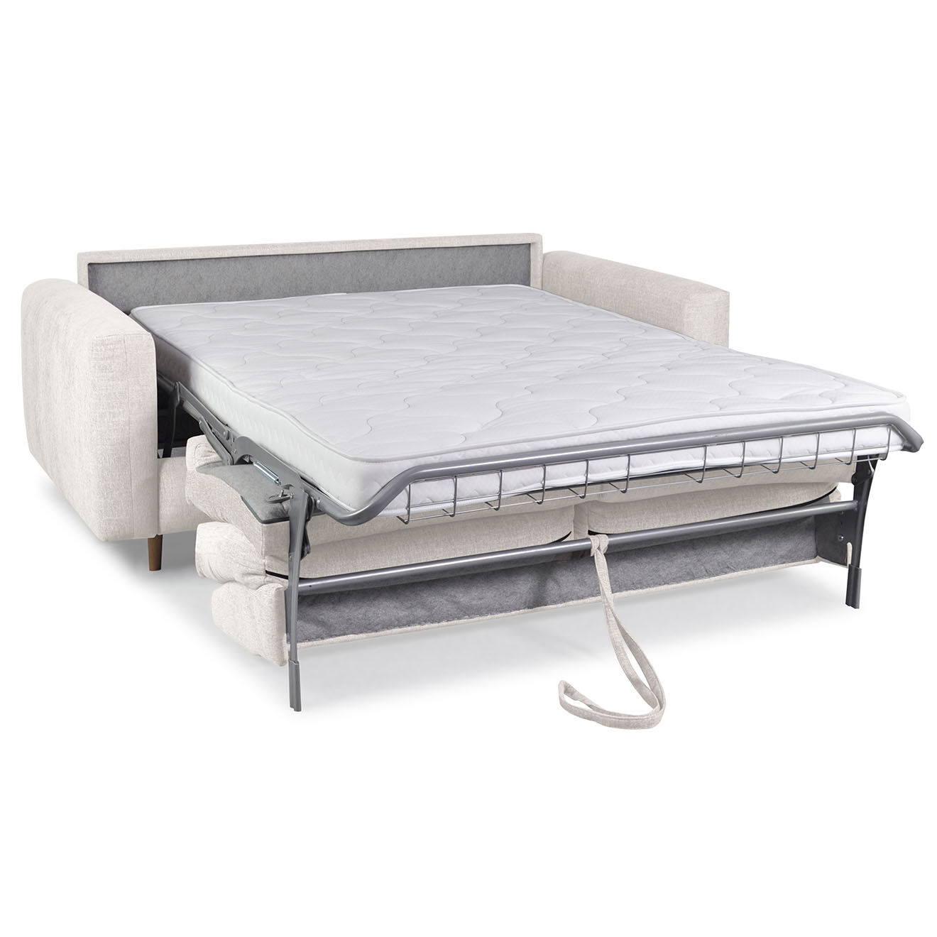 Bobochic Canapé droit cocoone convertible express  beige - 200x105x98 cm