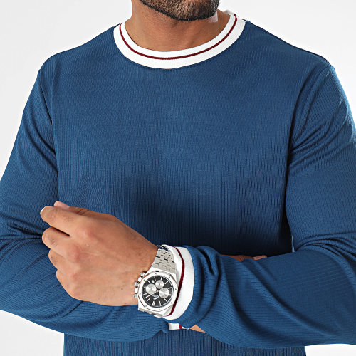 Tee Shirt Manches Longues Bleu Marine