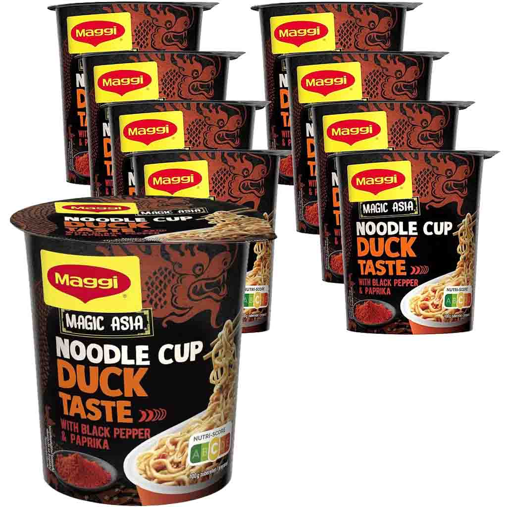 8x Maggi Magic Asia Noodle Cup Duck á 63g=504g MHD:30.5.25