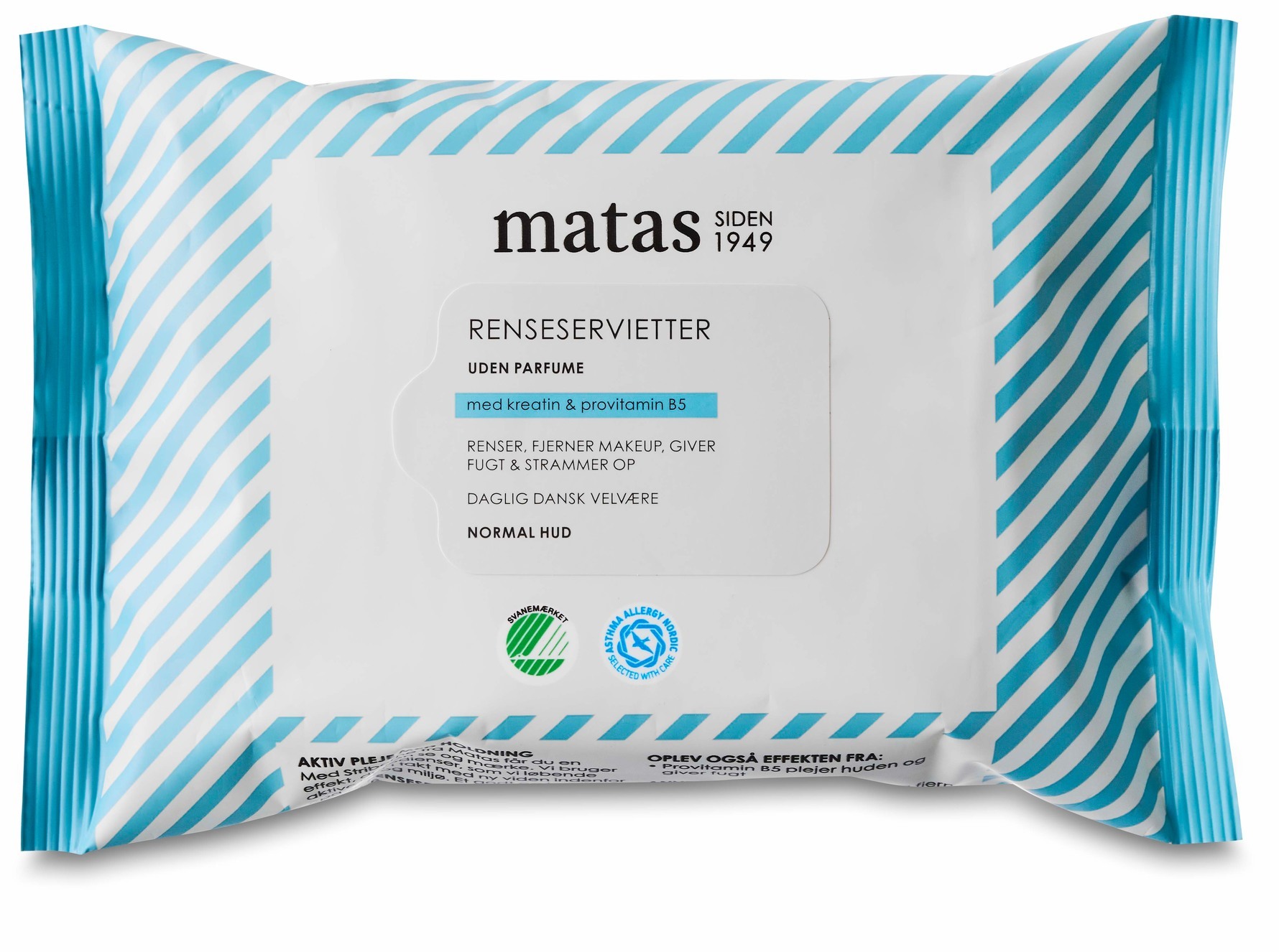 Matas Striber Renseservietter til Normal Hud Uden Parfume 25 stk