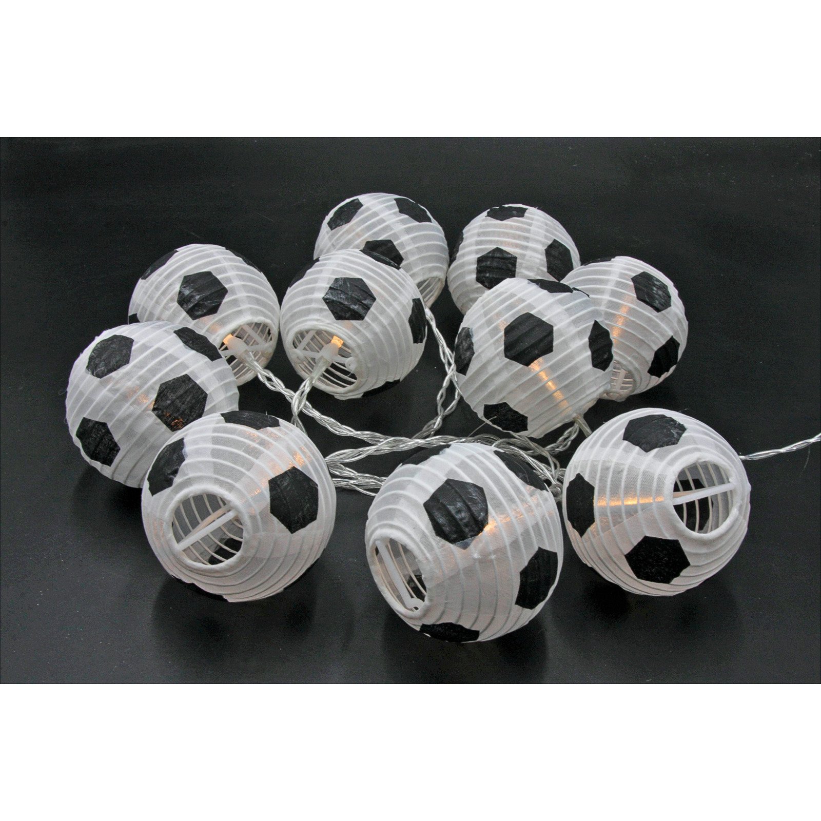 Lampion Kette Fussball LED Indoor 180 cm
