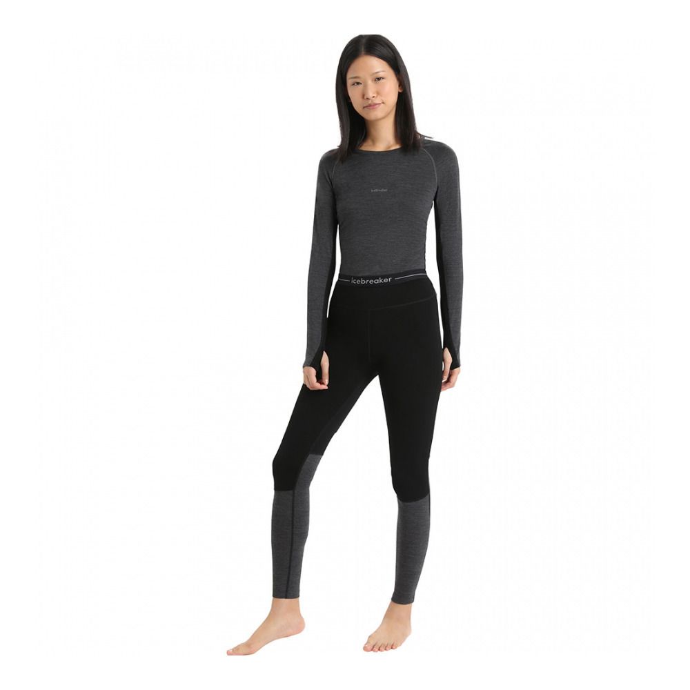 Icebreaker ZONEKNIT 200 - Sous-couche Femme black/jet hthr/cb