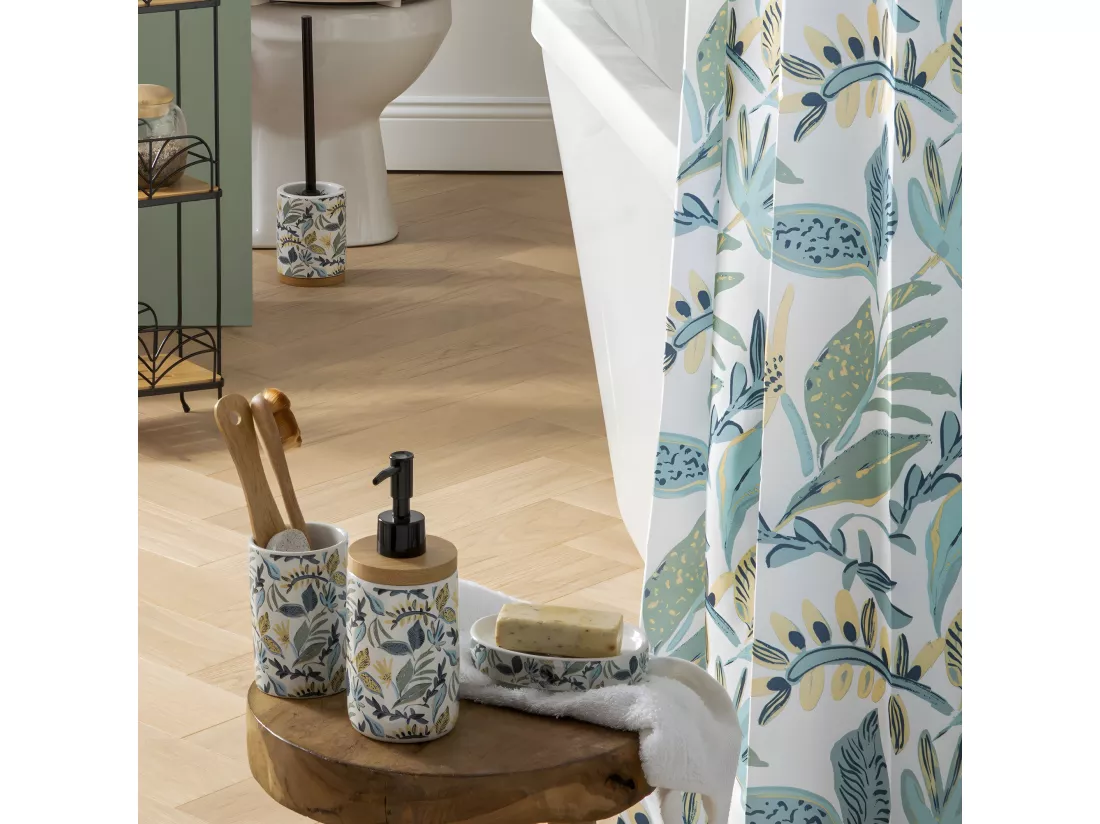 Set de salle de bain 3 pièces en céramique bleu