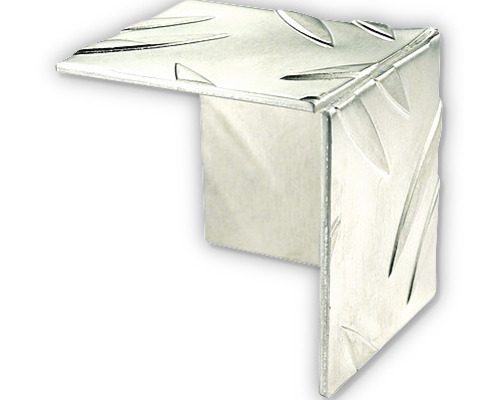 Hoekbeschermer voor traanplaat, natuurlijk aluminium, 35,5x35,5 mm