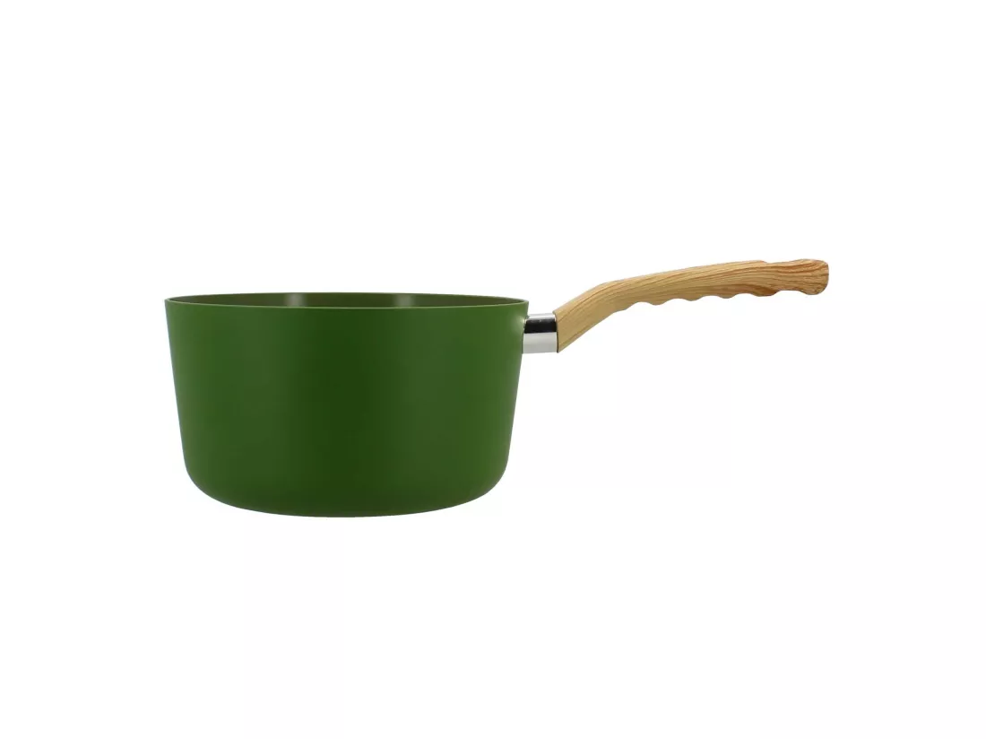 Menastyl - Casserole 20cm Colorama Olive - En Aluminium - Revetement Antiadhesif En Ceramique