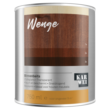 KARWEI binnenbeits transparant wengé 750 ml