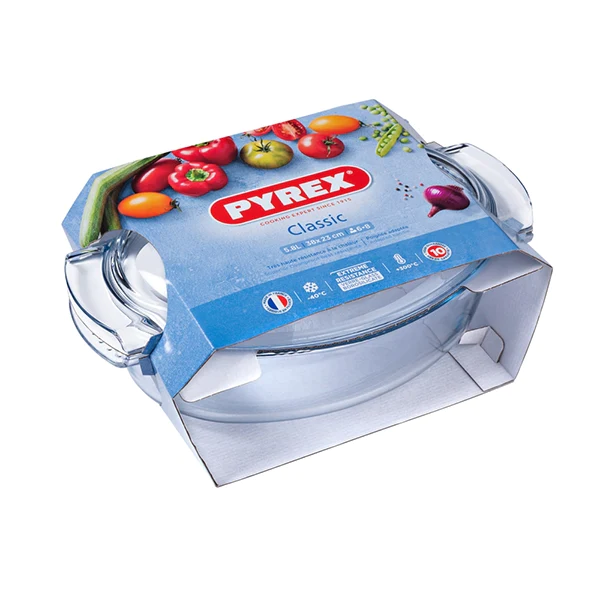 Cocotte ovale en verre 5,8 L Classic Pyrex