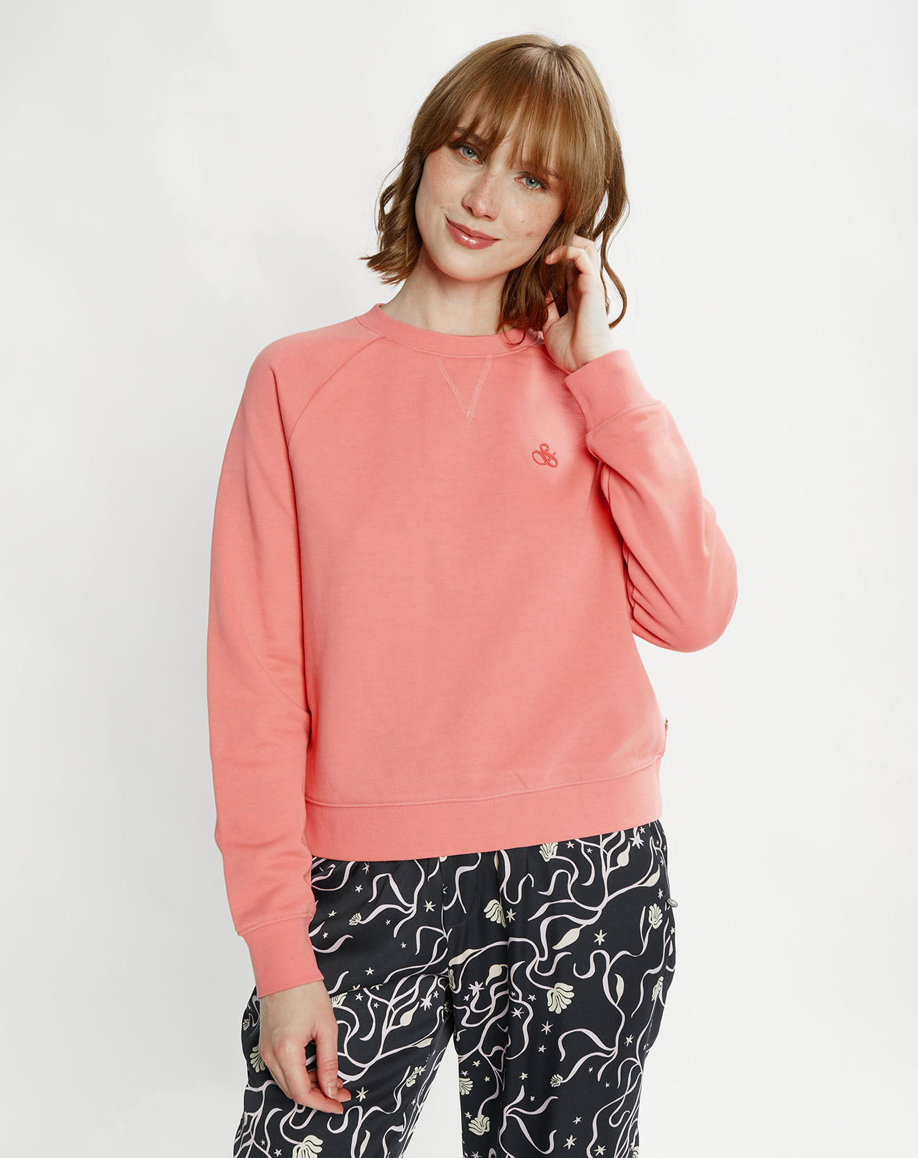 Scotch & Soda Sweat Crewneck Raglan rose