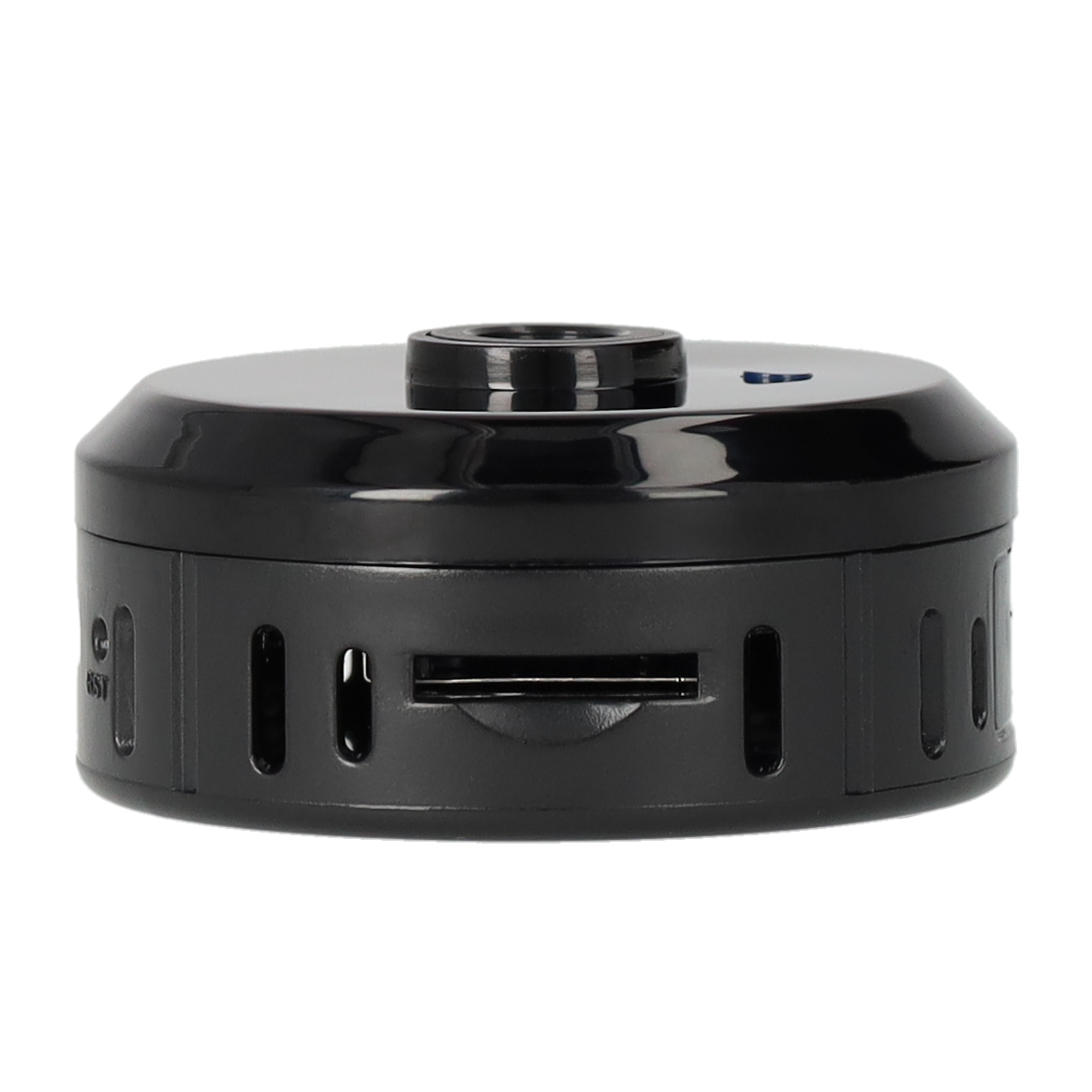 Mini Kamera Full HD 1080p und 140° Grad Weitwinkel / Nachtsicht   Micro SD Kartenslot (4 x 4cm) - Schwarz