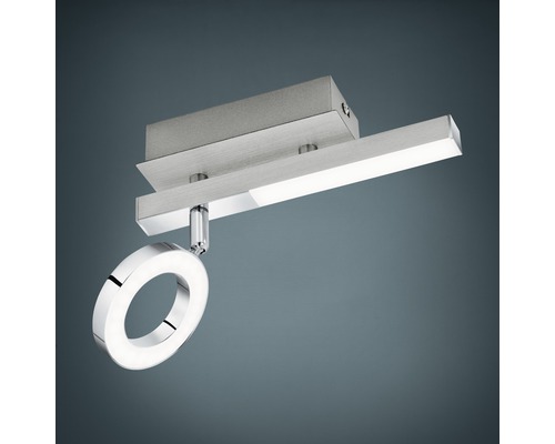 LED wandspot 2,2W 400 lm 3000 KL 22,5 cm aluminium/chroom/satijn finish