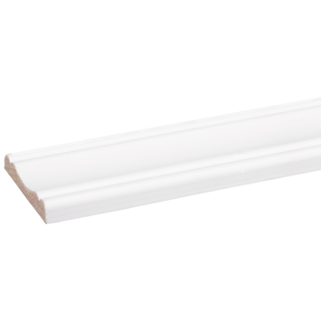 Decorlijst grenen wit gelakt 8x46mm 270cm