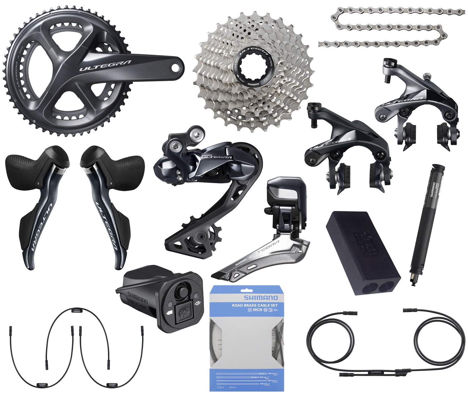 Shimano R8050 Di2 Gruppe 50/34T 175mm.