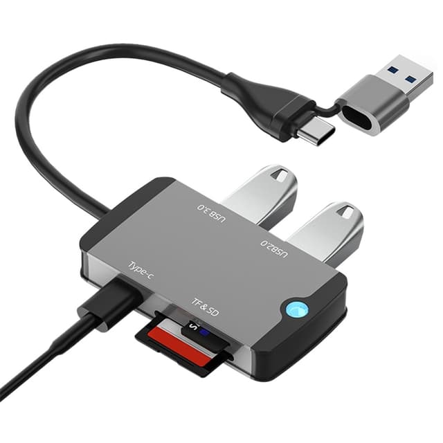 NÖRDIC 1 til 5 USB-dockingstation og kortlæser