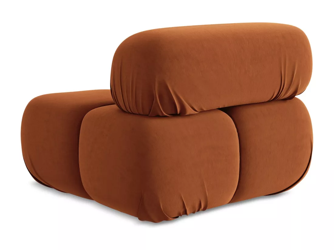 Fauteuil en Samt - terre cuite - LOKUA