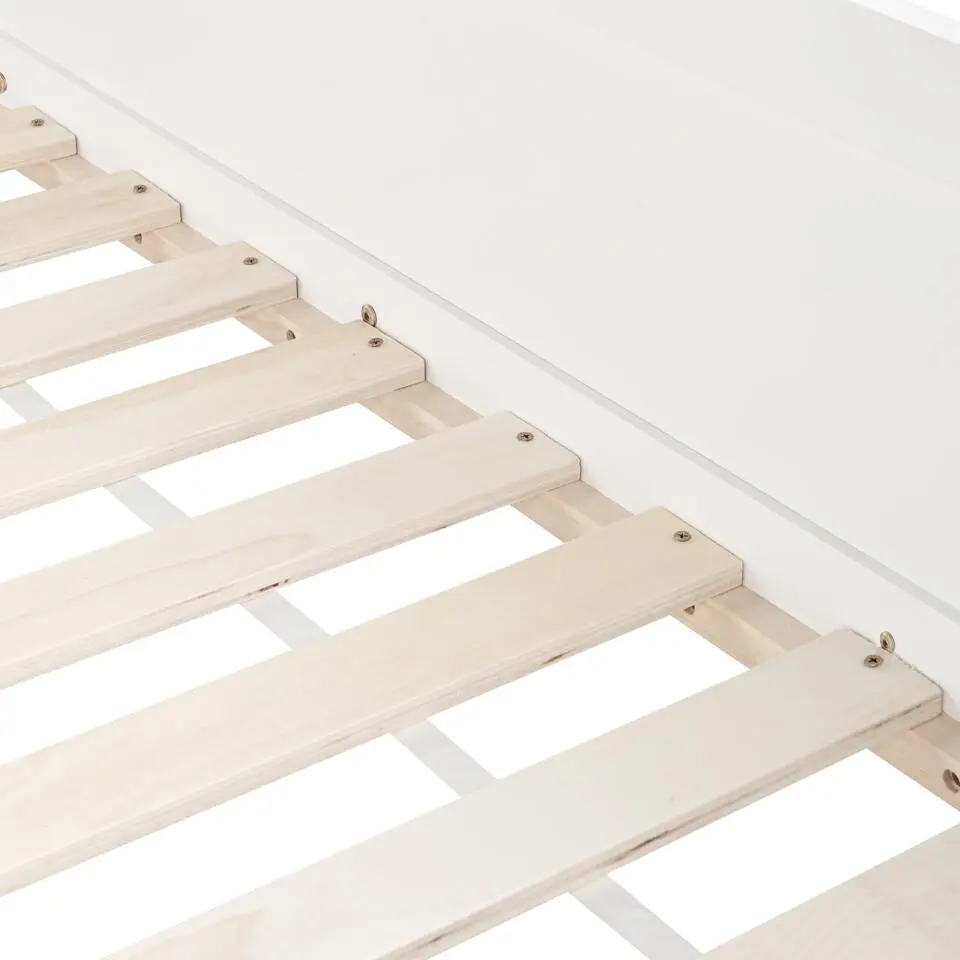 DIENNE - Kinderbed - Wit - 90 x 200 cm - Dennenhout