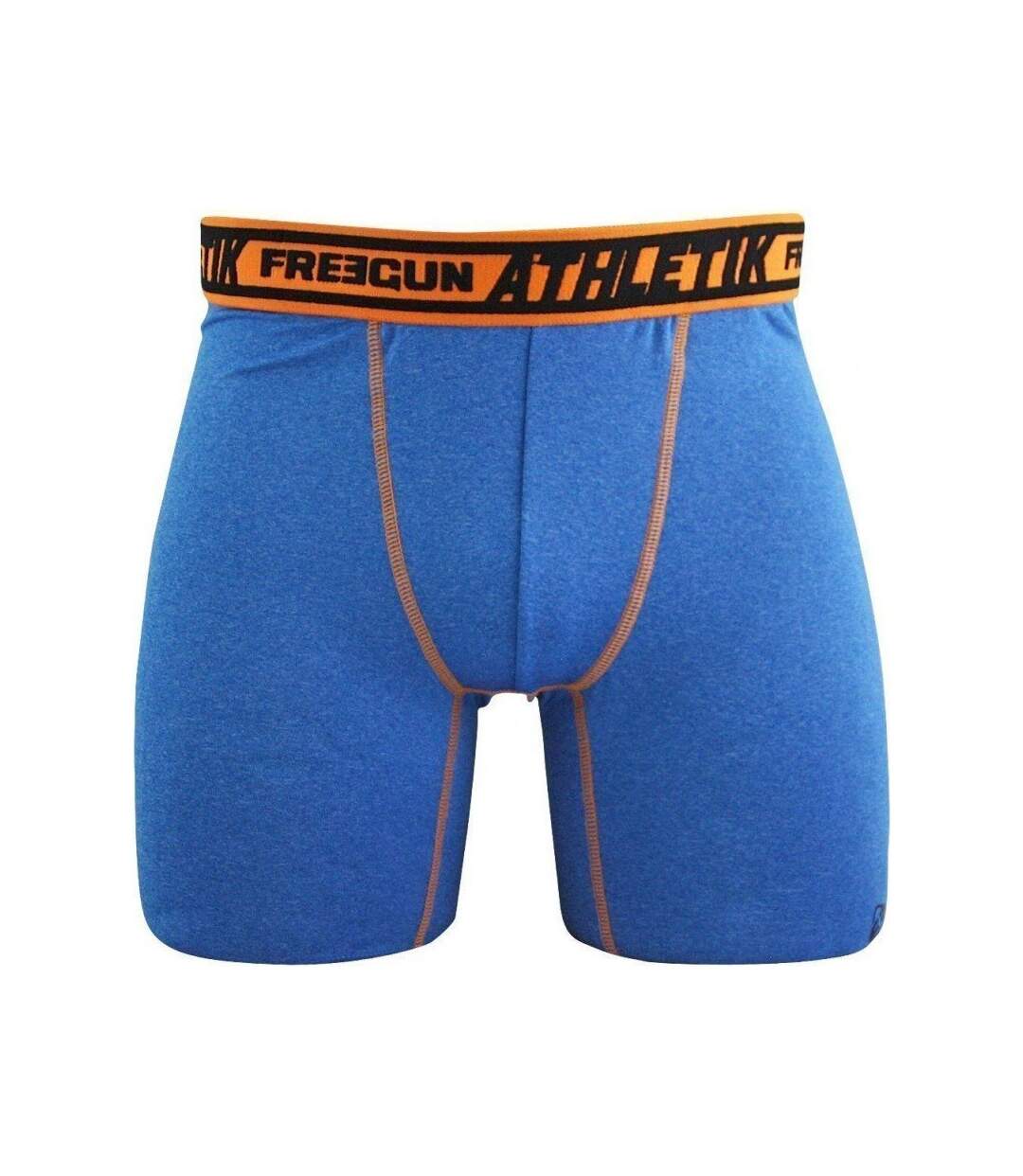 FREEGUN Boxer Long Homme Microfibre ATH Bleu Orange AKTIV
