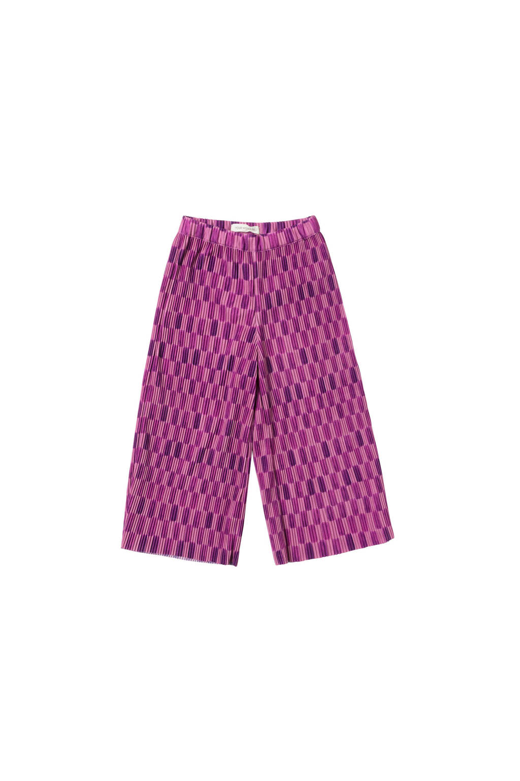 Your Wishes geruite wide leg broek paars/roze