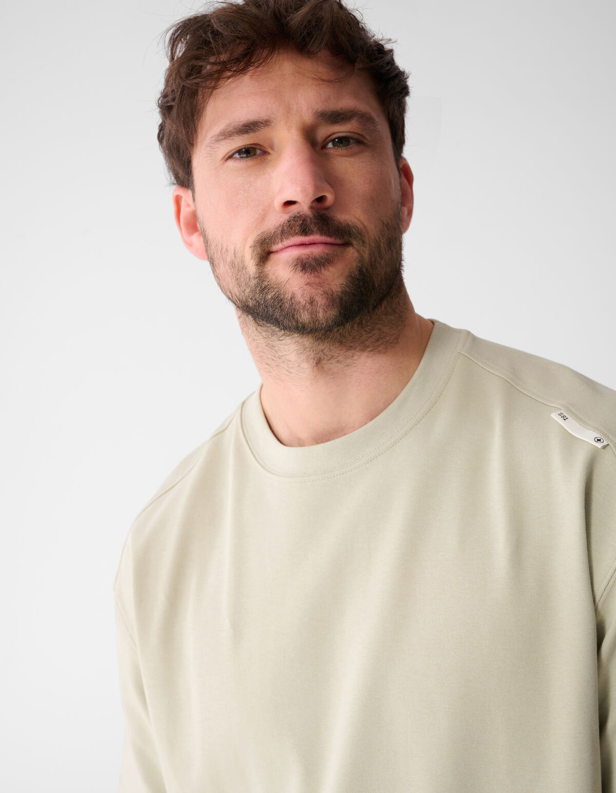 Basis Relaxed Fit T-shirt Lichtgroen